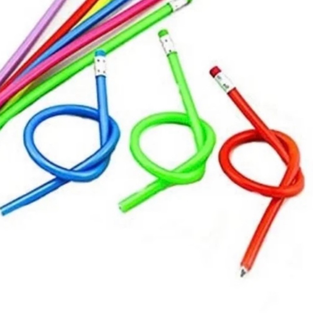 💞 New Set of 6 Flexible & Bendable, Colorful Pencils
